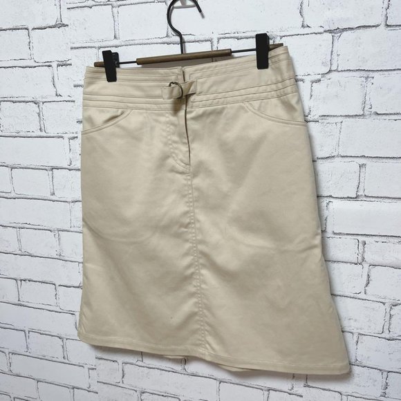 Beige thin knee-length skirt - Picture 2 of 2
